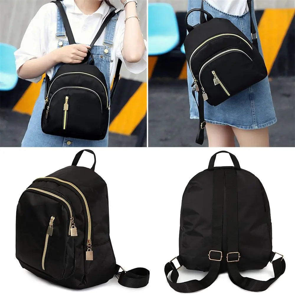 Women Multi-Function Mini Backpack Fashion Girl Oxford Daypack.