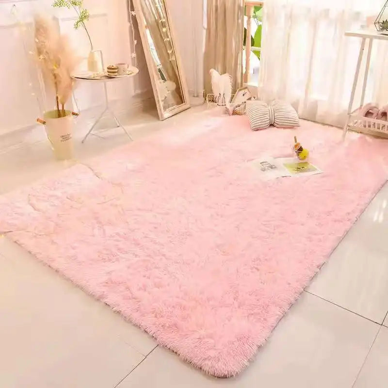 VIKAMA Tie-dyed Fluffy Carpets For Living Room Decor.