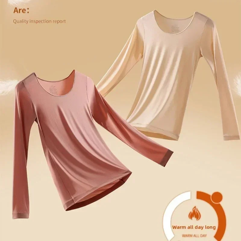 2PCS Thermal Underwear Sets for Woman Autumn Winter Long-sleeved