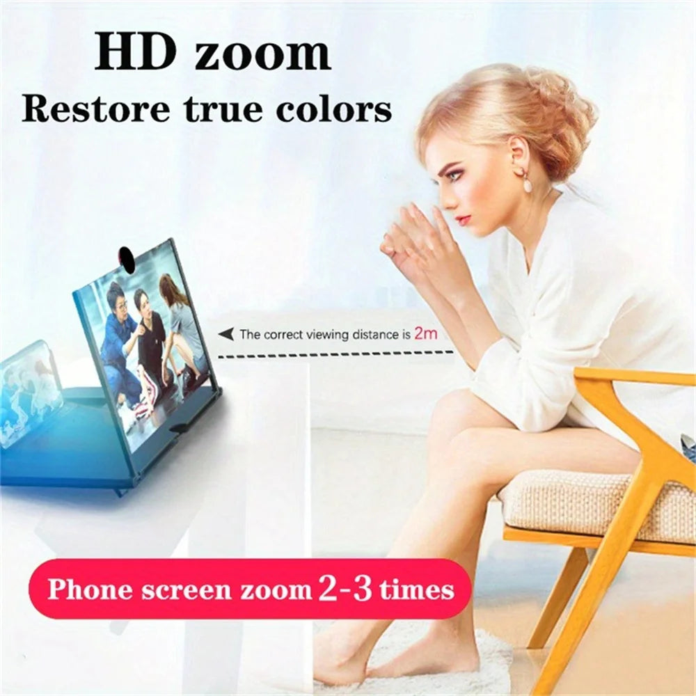 12 Inch Phone Large Screen Amplifier 3D Magnifying Glass