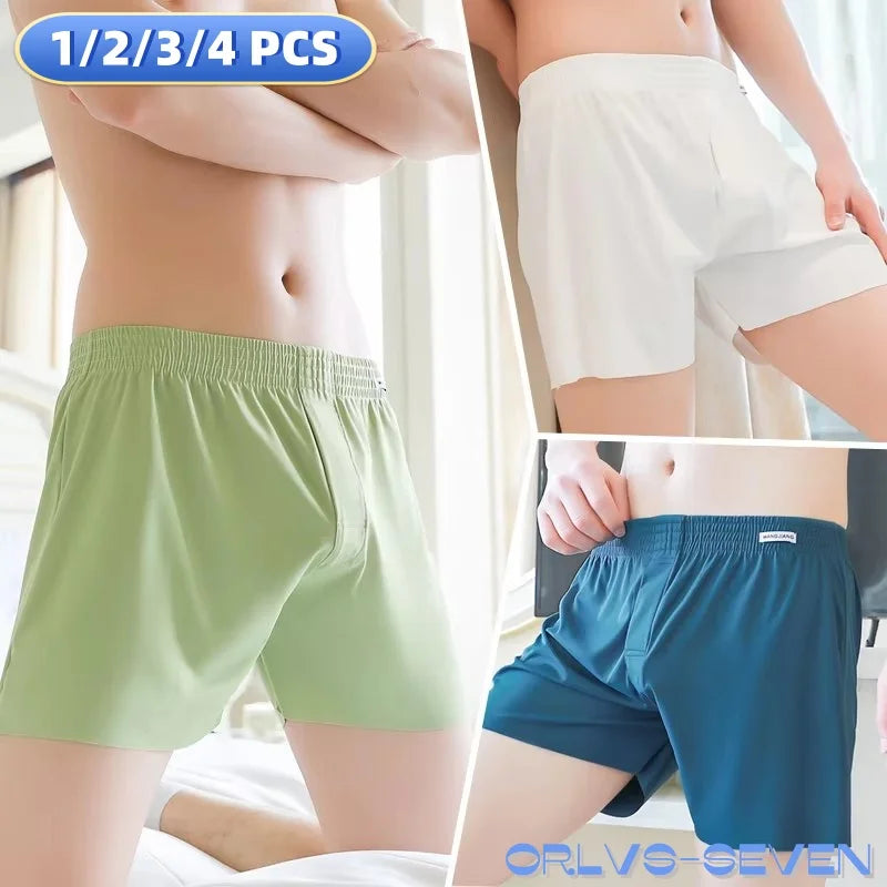 Men Arrow Shorts Ice Silk Underwear Sleepwear Boxers Shorts.