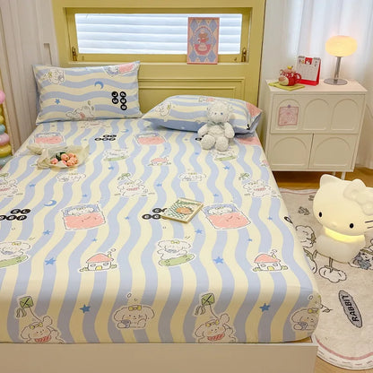 2025 New 100% Cotton Bed Sheet Flower Series Double , King Sheets For Girls, Boys, Single, Queen King Size