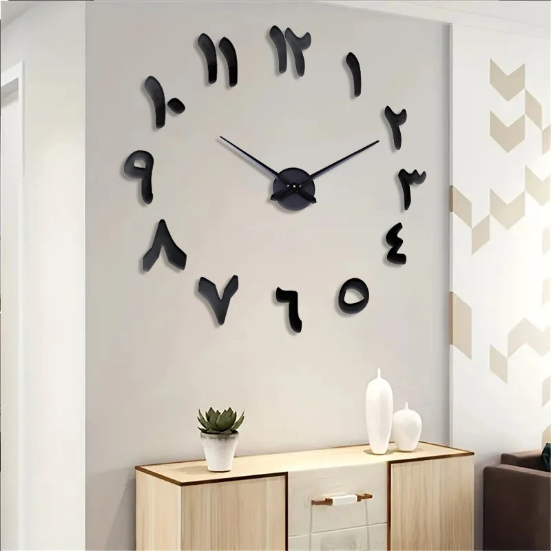 Large wall clock mirror, digital  wall  clock  living room and study.