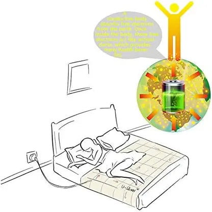 Fitted sheet Organic cotton with Conductive fiber Grounding bed sheet for Nature Wellness