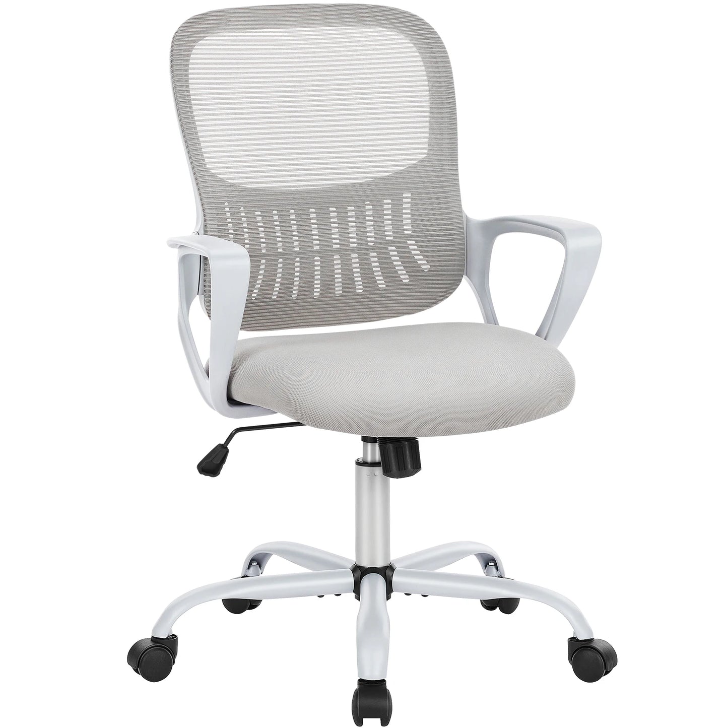 Ergonomic Mesh Backrest Office Desk Chair, Adjustable Height Computer Swivel Chairs With Wheels For Home.