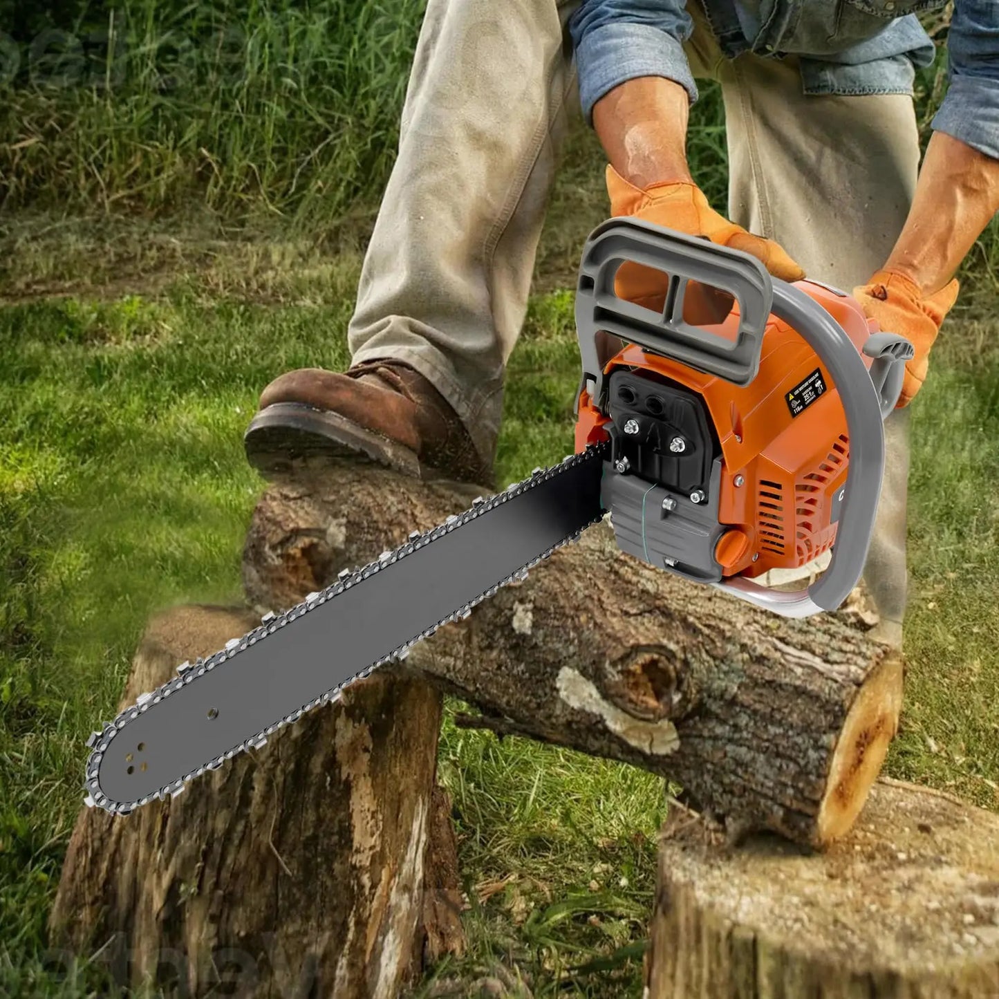 58Cc Gas Powered Chain Saw 20 Inch  Cordless  2-Cycle