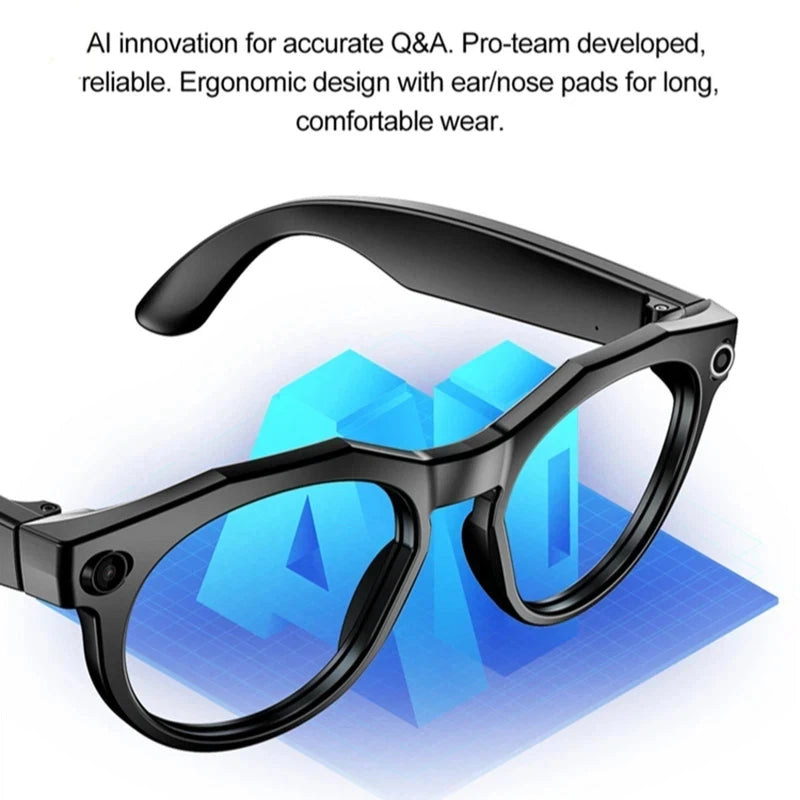 Lenovo 8KHD AI Smart Glasses, Men Chat GPT 800MP Camera, Bluetooth Translation ,Voice Assistant Control Sunglasses.