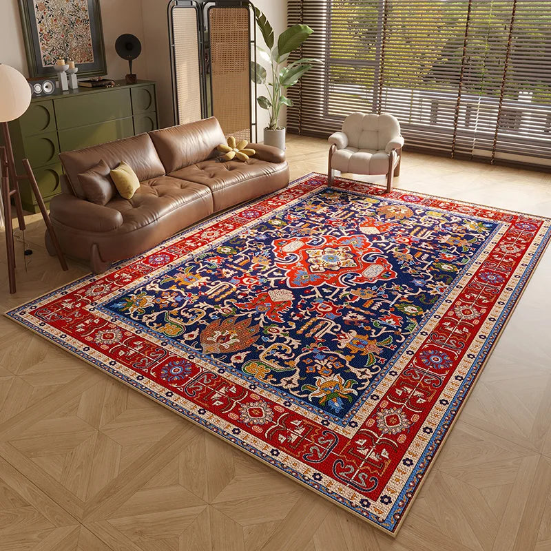 Persian Style Carpets for Living Room, Anti-slip Cloakroom Rug , Bedroom  Carpet Washable Sturdy Soft Floor Mat