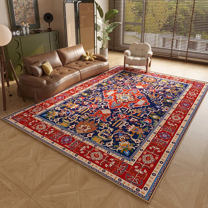 Persian Style Carpets for Living Room, Anti-slip Cloakroom Rug , Bedroom  Carpet Washable Sturdy Soft Floor Mat