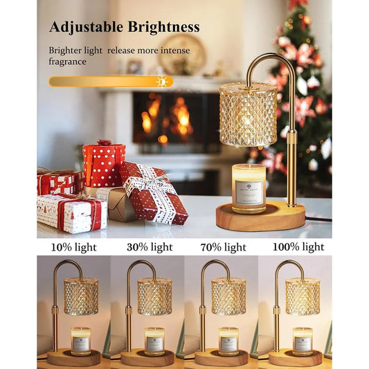 Candle Warmer Lamp with Timer, Dimmer, Adjustable Height, New Home Decor.