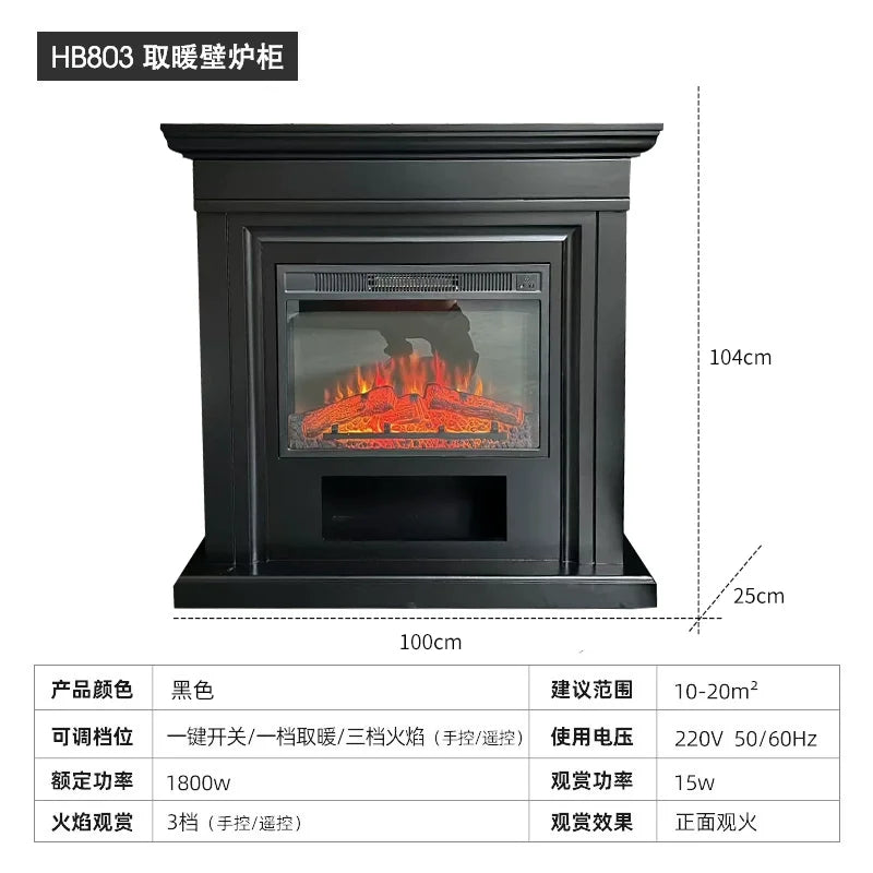 Natural Wood Living Room Fireplace Rustic  Decoration