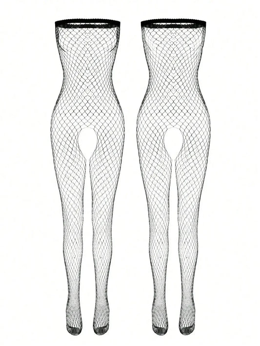 2025 Sexy Lingerie Jumpsuit, Open Crotch Exposed Breast Mesh Suit, Sexy Lingerie Set.