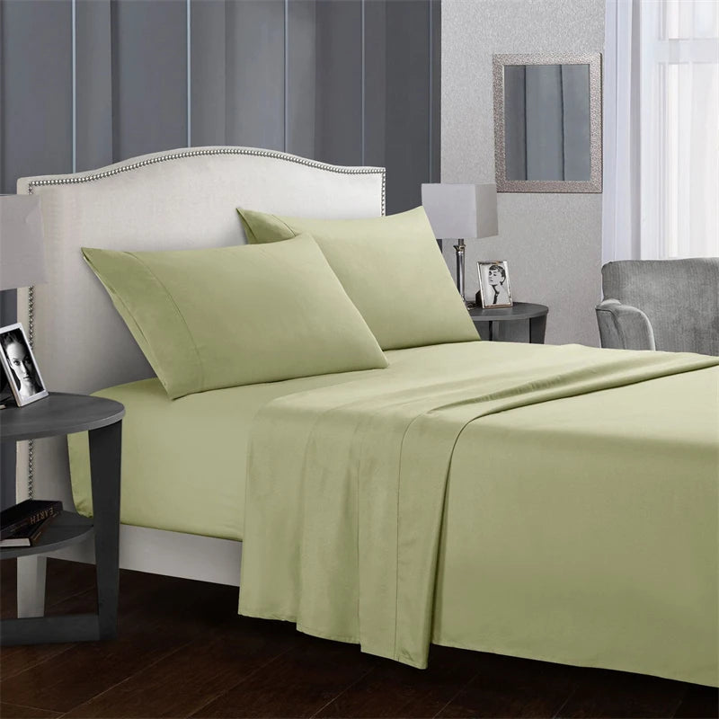 High-quality Simple King Size Bed Sheet Set  Fitted Sheets  Queen Durable Bed Covers.