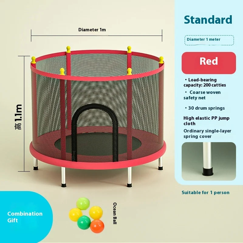 Children's Indoor Trampoline Home Use Jumping Bed 3-10 Years Old.