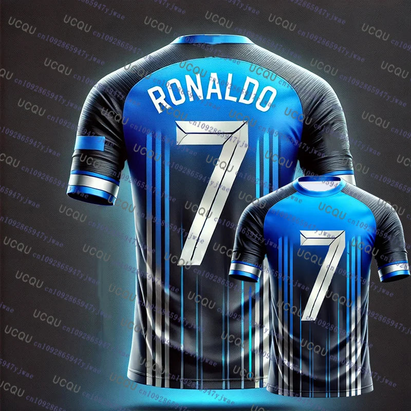 Special Edition Ronaldo No7 Football Jersey, Tee Shorts Set, Women ,Men Sportwear, Harajuku Summer Casual Kid T shirt Set 2 Piece Set.