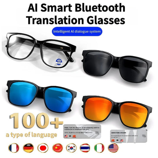 GS08 Upgrade Smart Glasses With Camera, Video Recording, AI Photo Recognition, Bluetooth Call Translation, Voice Assistant Glasses.