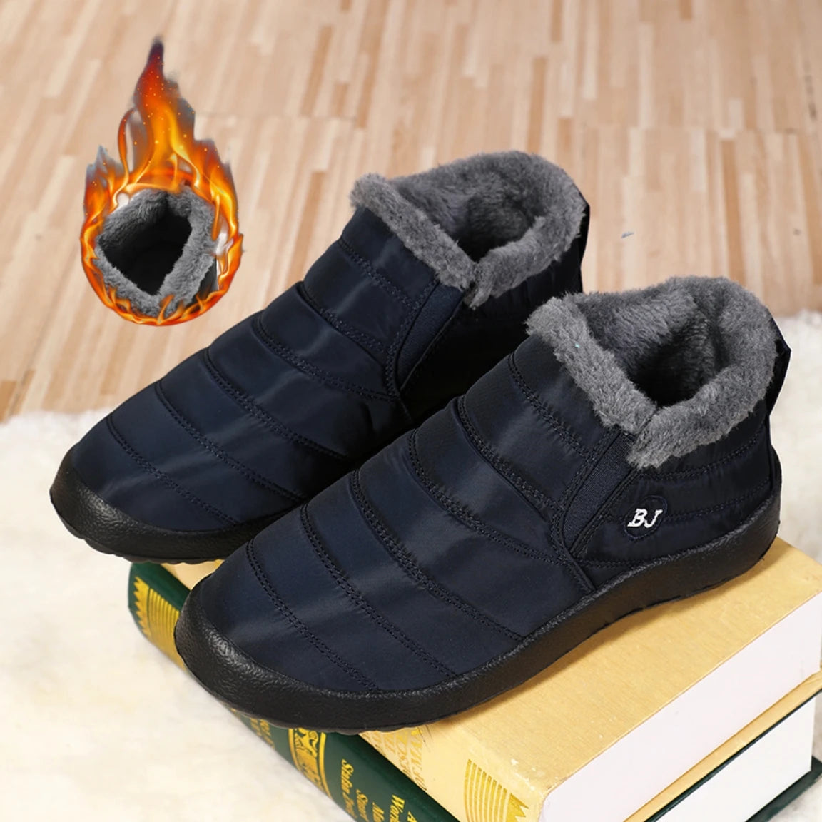 Women Boots with Plush Platform, Waterproof Fashionable Boots for Women.