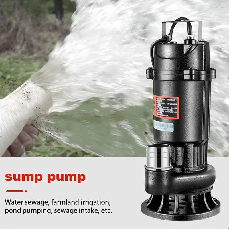Cutting Sewage Pump, 220V Feces Pumping Mud Sewage Pump, Small Household Submersible Pump, Septic Tank Pump.