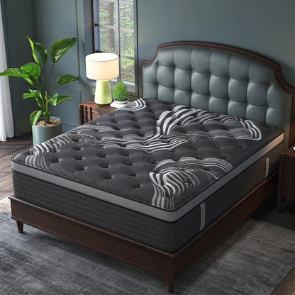 12"14" Gel Memory Foam Hybrid Pocket Spring Mattress, Twin, Full, Queen, King Bed Mattress In A Box