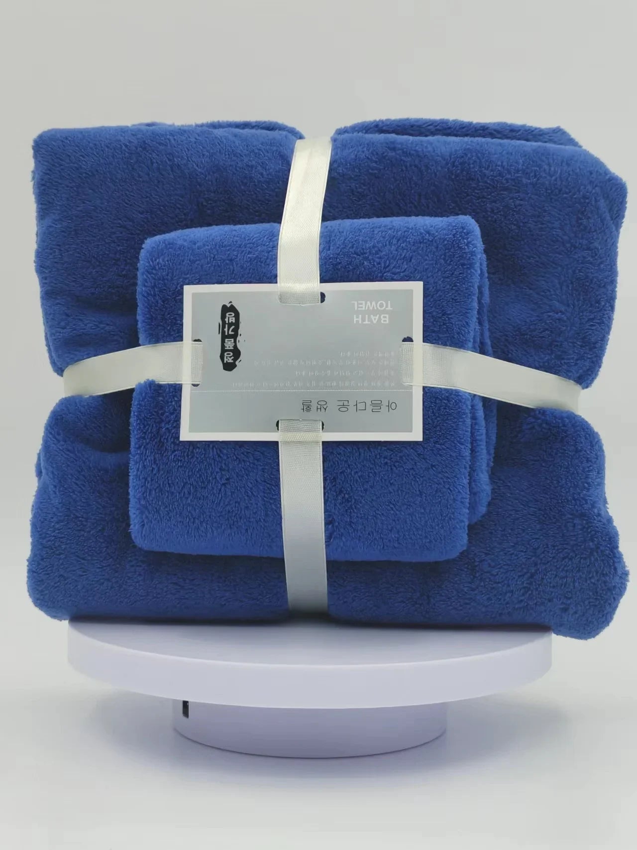 2pcs Set Luxury Super Large Towel Coral Fleece Bath Towel  Set for Adults 70x140cm 35x75cm