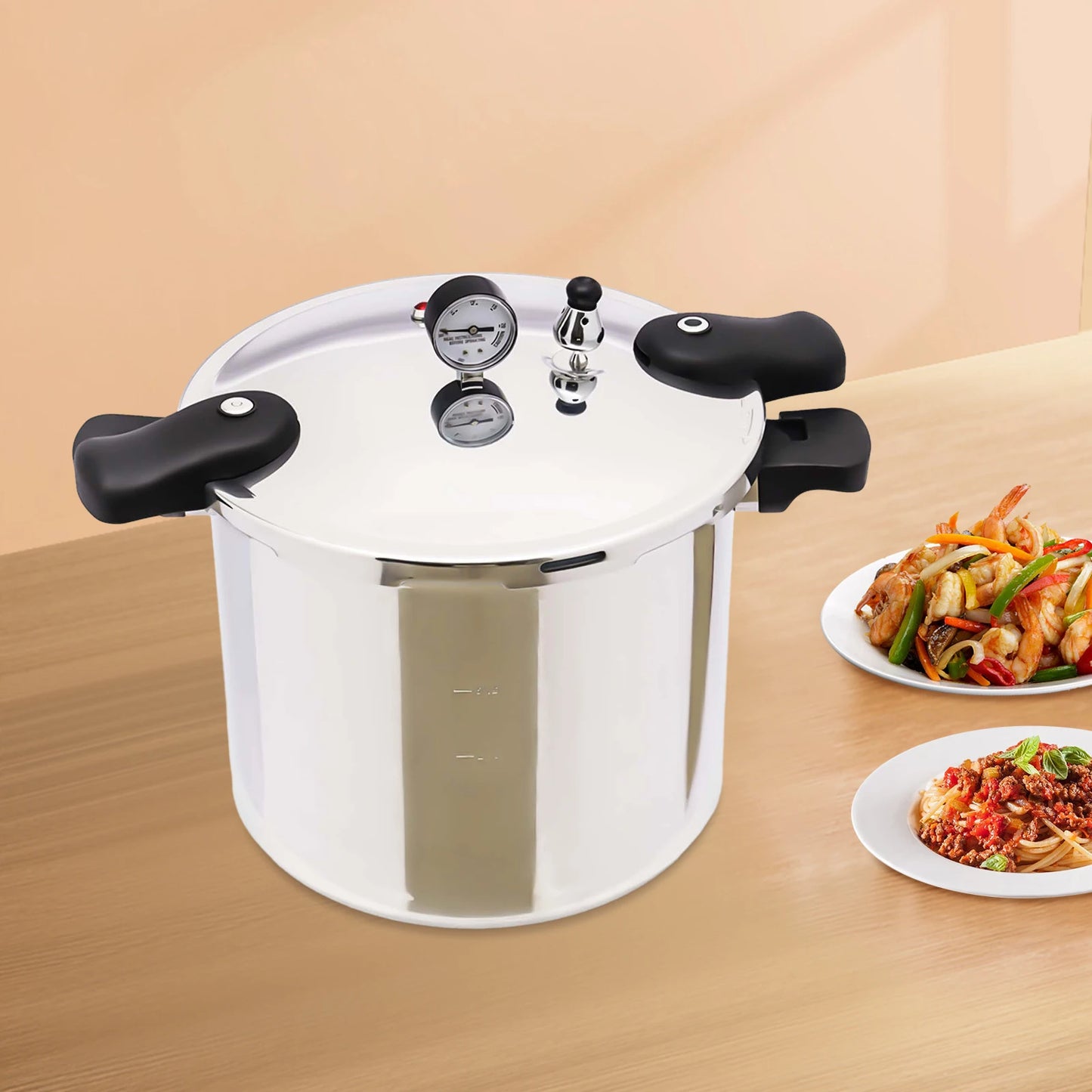 23qt Fast Heating Pressure Cooker Pot with Safety Valve