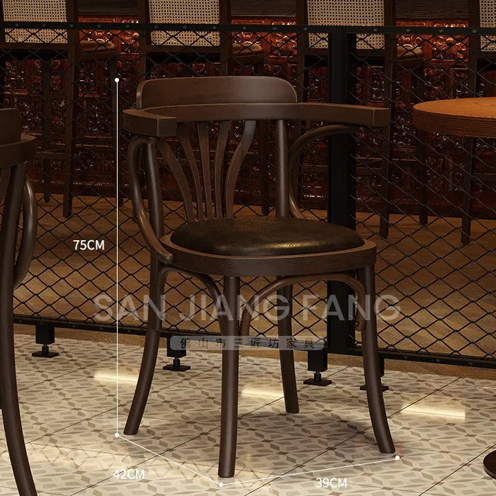 Retro Bar Dining Table and Chair Combination, Booth Table Chair, Dining