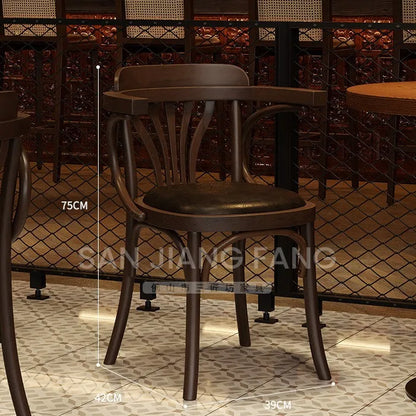 Retro Bar Dining Table and Chair Combination, Booth Table Chair, Dining