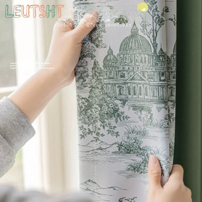 French Pastoral Style Drapes Light Luxury Bedroom Blackout Curtains