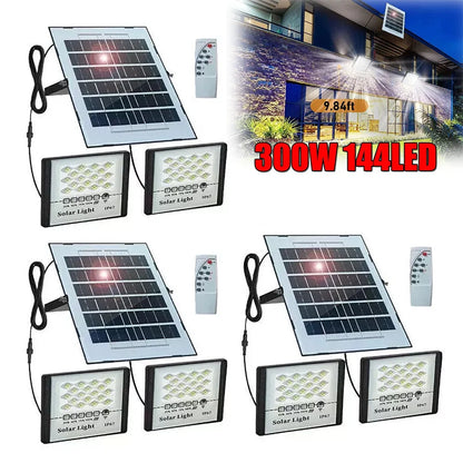 300W LED Solar Dusk To Dawn Waterproof Wall Spotlight