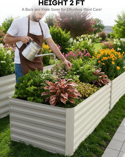 Galvanized Raised Garden Bed Deep Root Planter