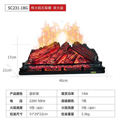 Natural Wood Living Room Fireplace Rustic  Decoration