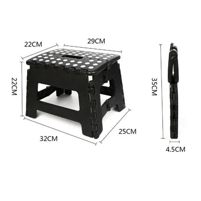 Folding Step Stool with 9 Inch Height (Pack of 1),Holds Up to 300 lbs.
