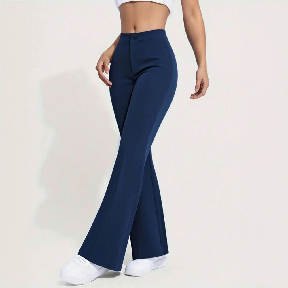 Casual Straight Leg Pants Full Length  Women's Bottom Wear