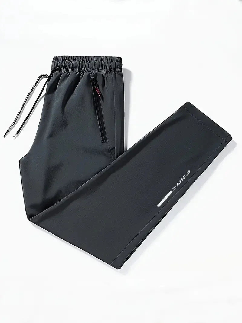Soft Men Casual Straight Pants Stretch Elastic Waist Jogger, Classic Blue, Black ,Gray Trousers Plus Size.