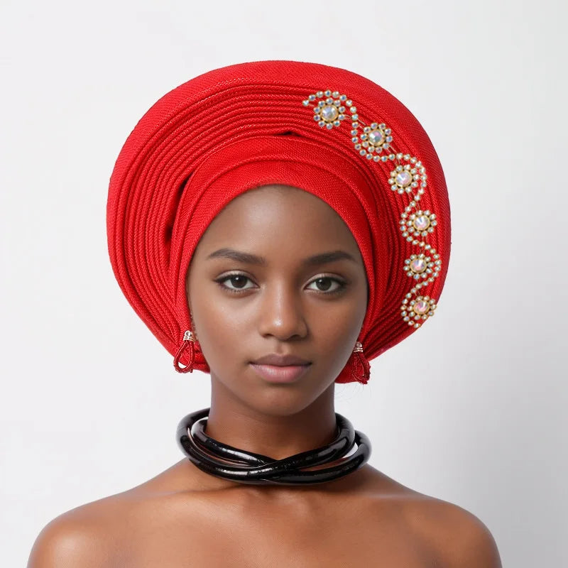 African Head tie Turbans for Women Muslim Headwear.