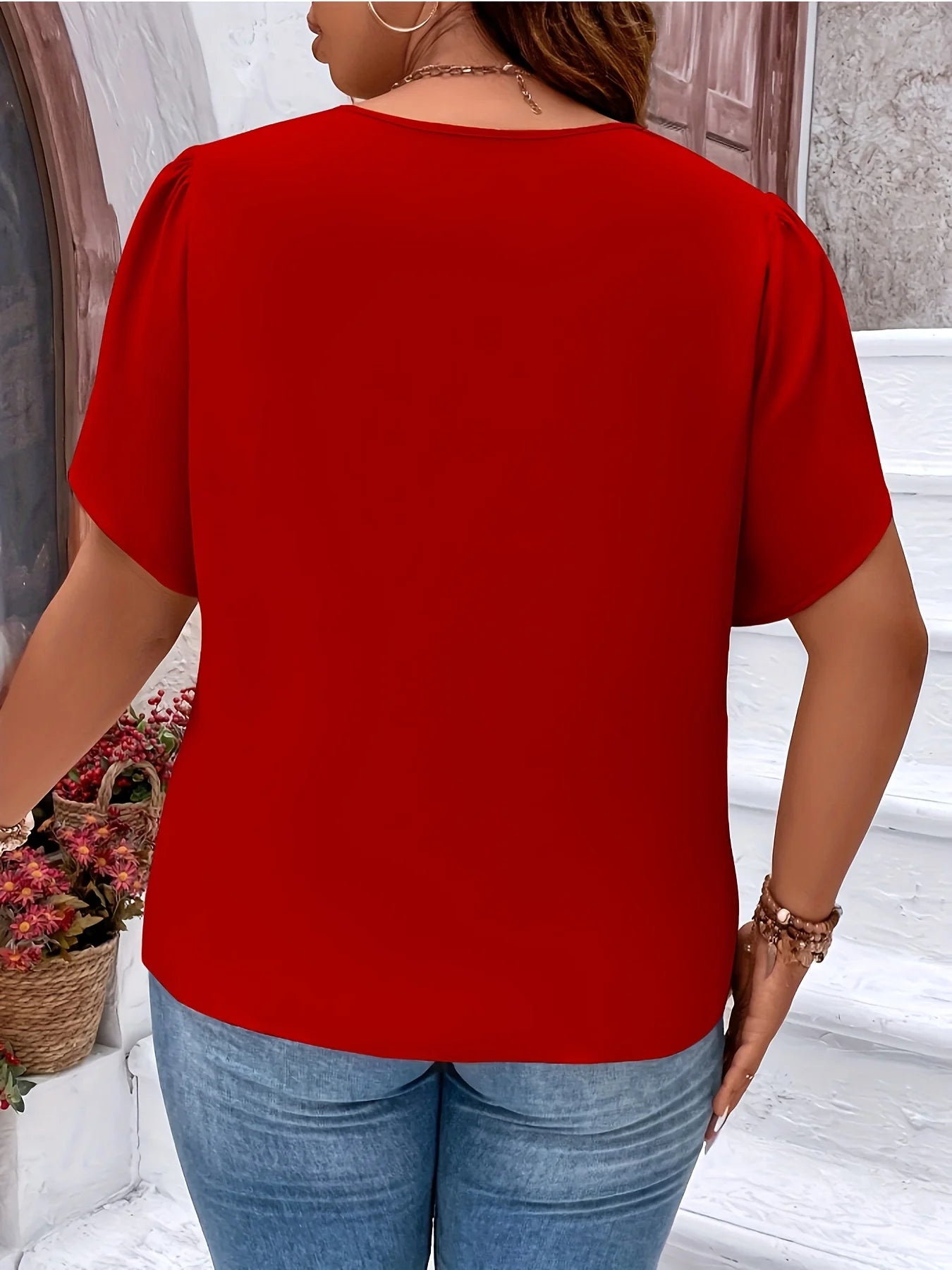 Plus Size Summer Women Elegant Zipper Chiffon Blouses, Casual Office Lady Solid Tops.