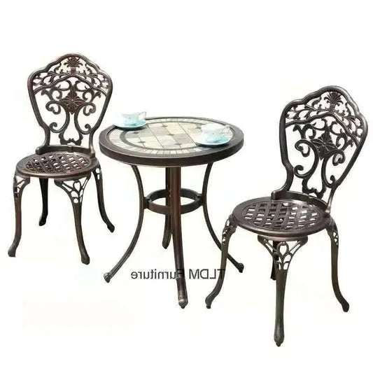 Outdoor Cast Aluminum Tables and Chairs Set, Courtyard, Garden ,Terrace Combination