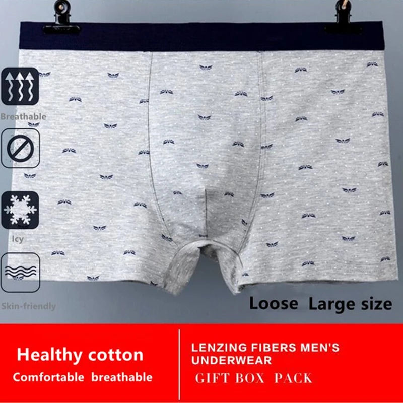 Plus Size Men 160kg Seamless Cotton Underpants Men Underwear, Pure Cotton Boxer Briefs.