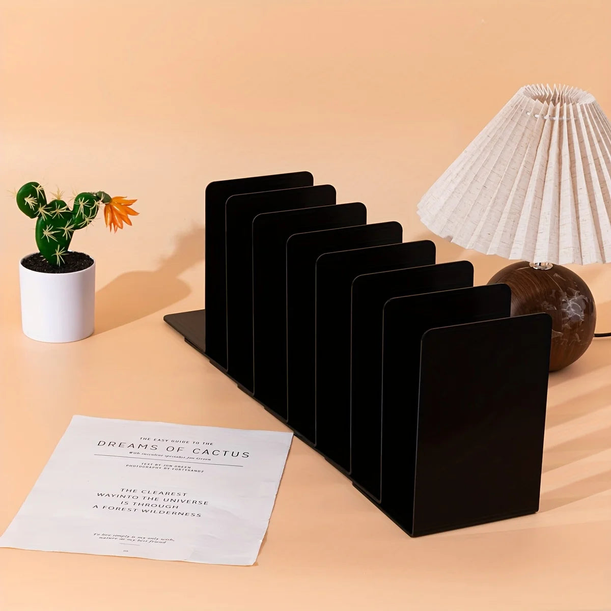 Bookshelf Divider with Desktop Book Holder