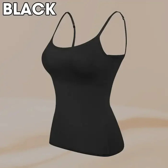 Spaghetti Top Women Vest Women Camisole with Built in Bra Cami Top Vest Tank Top 2024.