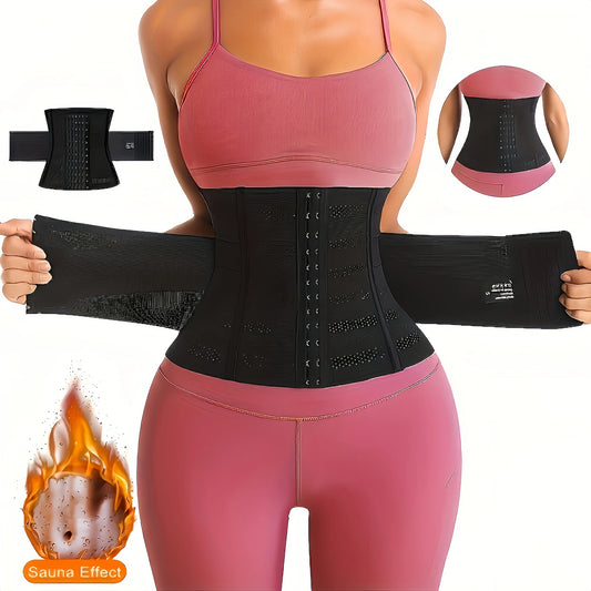 Waist Trainer for Women Under bust Waist Cincher Corset, Tummy Control Sport Girdle Hourglass Body Shaper.