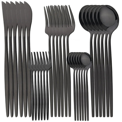 30Pcs Flatware Set Stainless Steel Tableware Set