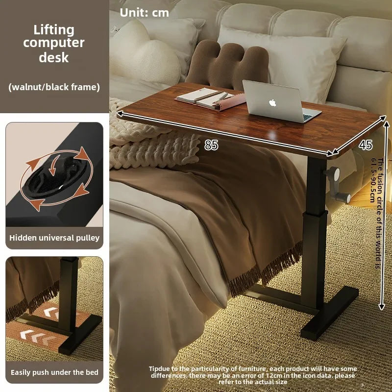 Height Adjustable Computer Desk, Mobile Small  for Live Streaming, Home Study, Office.