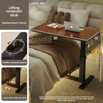 Height Adjustable Computer Desk, Mobile Small  for Live Streaming, Home Study, Office.