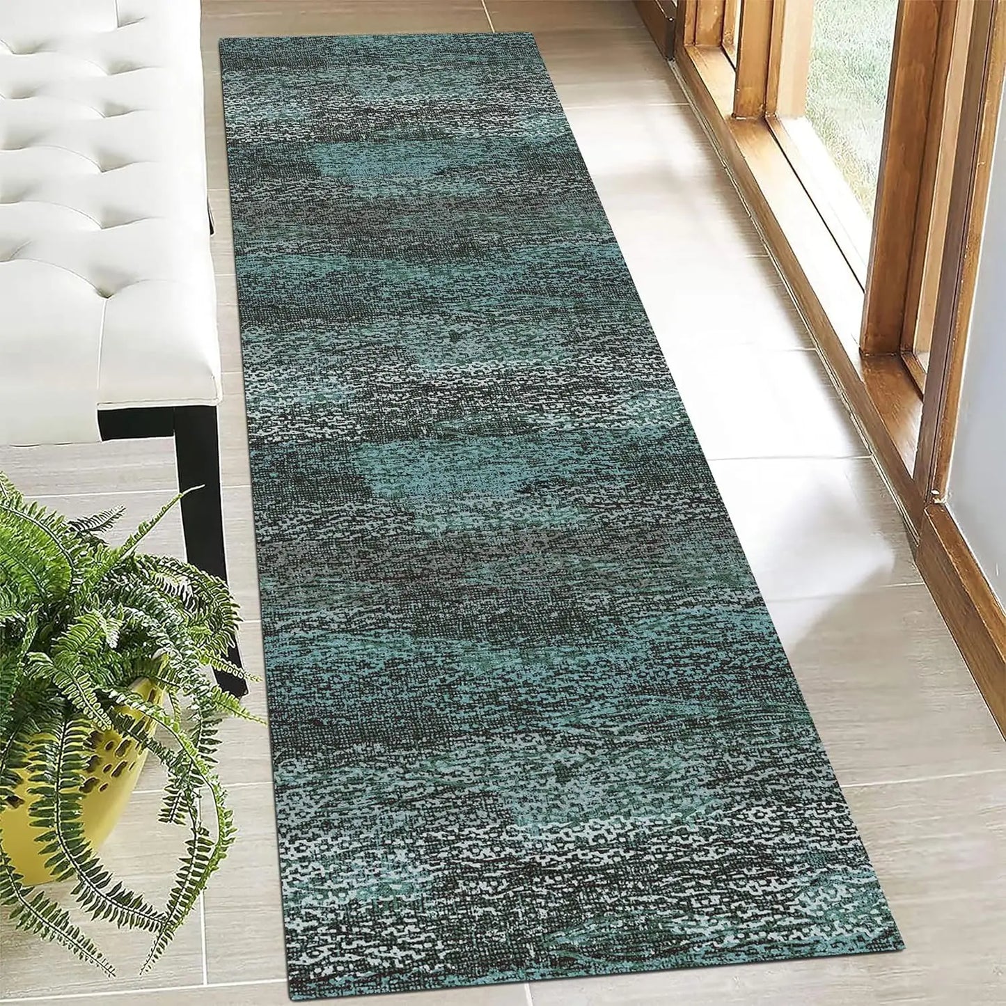 Stain & Water Resistant Non-Slip Rug for Living Room, Bedroom, Nursery