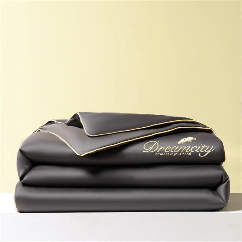 New Embroidery Summer Cool Quilt, Breathable Queen Comforter Set.