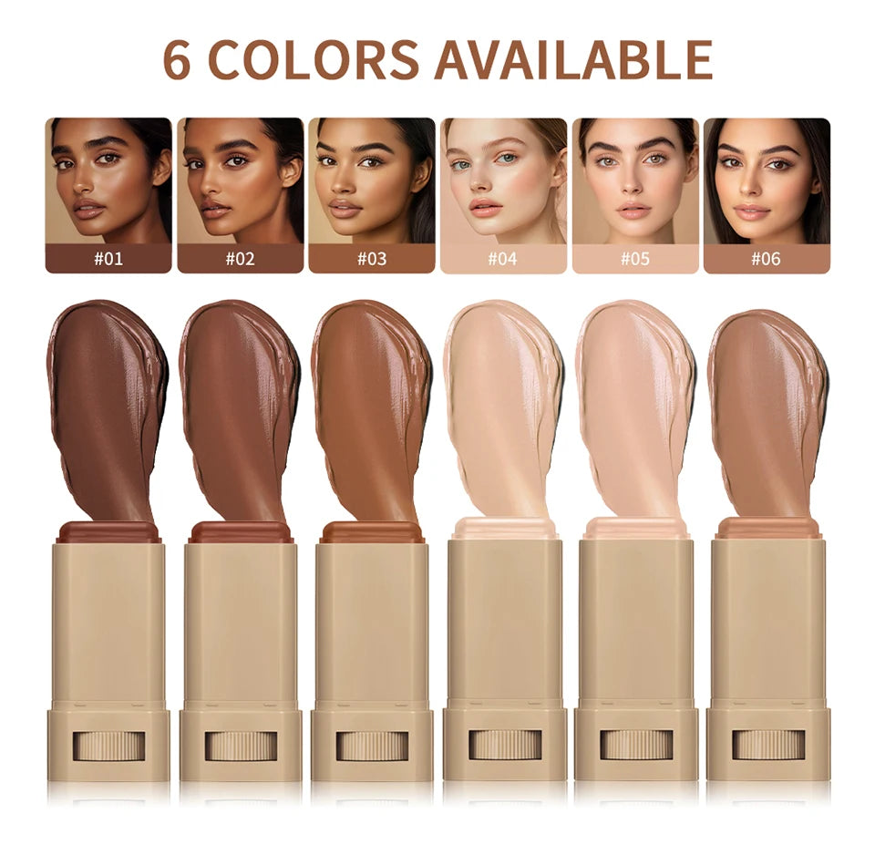 Skin Tint Foundation Stick, Eraser Concealer Foundation Stick Serum Boosted Smooth Plumper Hight Coverage .