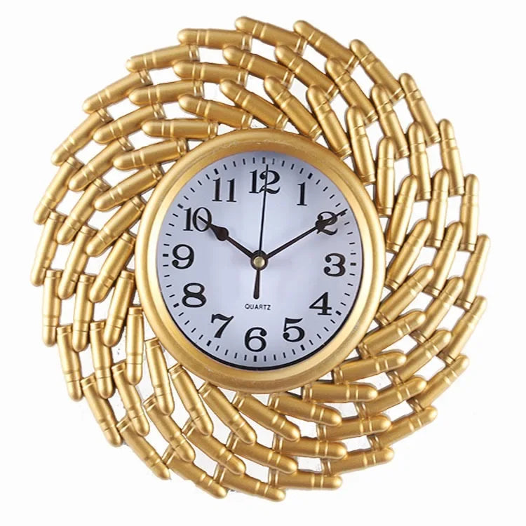 Rustic Retro Wall Clock, Quartz Battery Operated Non Ticking Mute no tick.