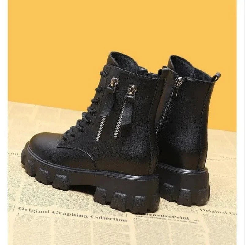 2025 New Style Fleece-Lined Autumn Winter High-Top Cotton Shoes.