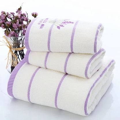 Luxury White Lavender, Purple Bath Towels, for Adults and Children,  Christmas Gift, 1Pc